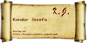 Kondor Jozefa névjegykártya